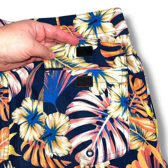 No Boundaries Mens Board Shorts Swim Trunk Swimsuit Tropical Floral Print Sz 32 - Picture 5 of 8